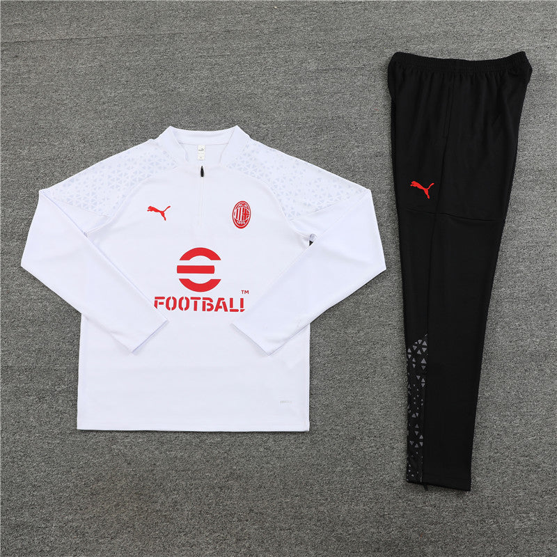 ac milan 23 24 white Football Tracksuit