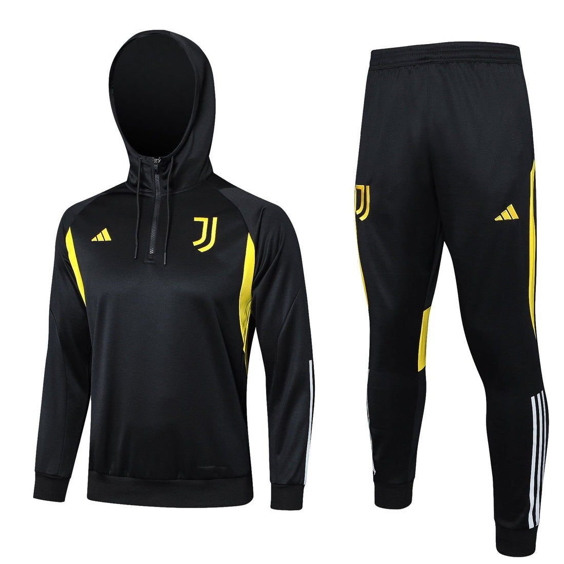 juventus 23 24 black Football Tracksuit with hat