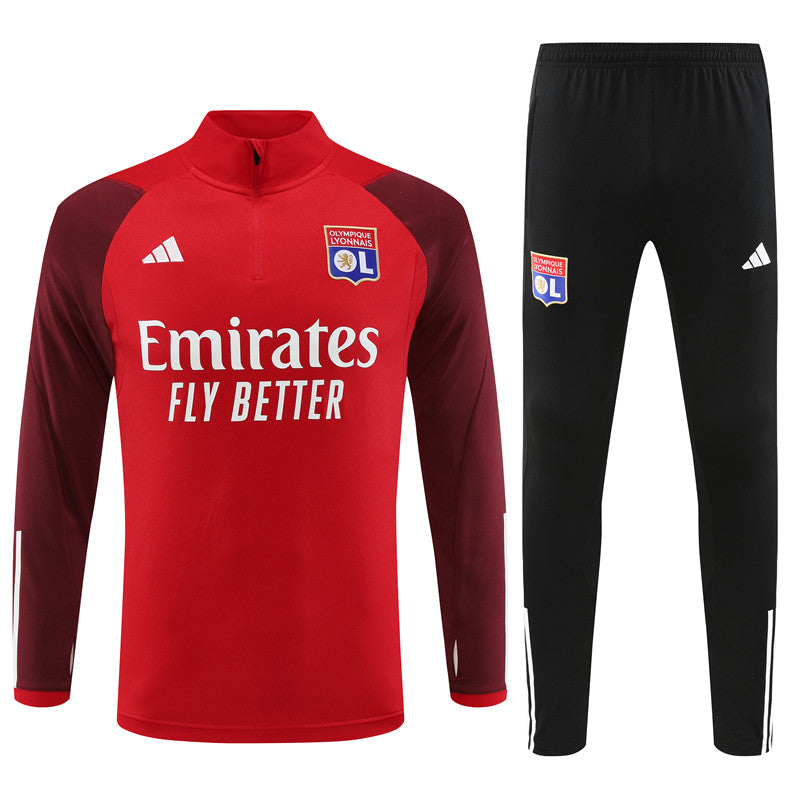 lyon 23 24 red Football Tracksuit