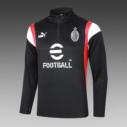 ac milan 23 24 black Football Tracksuit 2