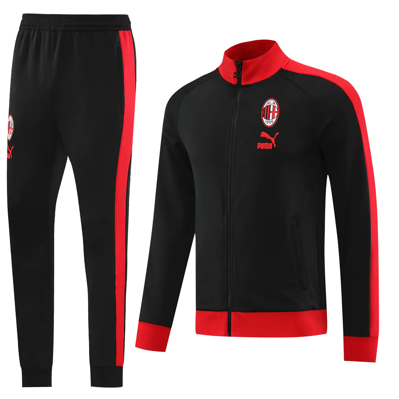 ac milan 23 24 black Football Tracksuit 3