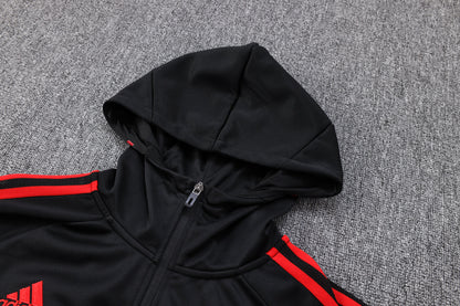 bayern munich 23 24 black Football Tracksuit with hat 1