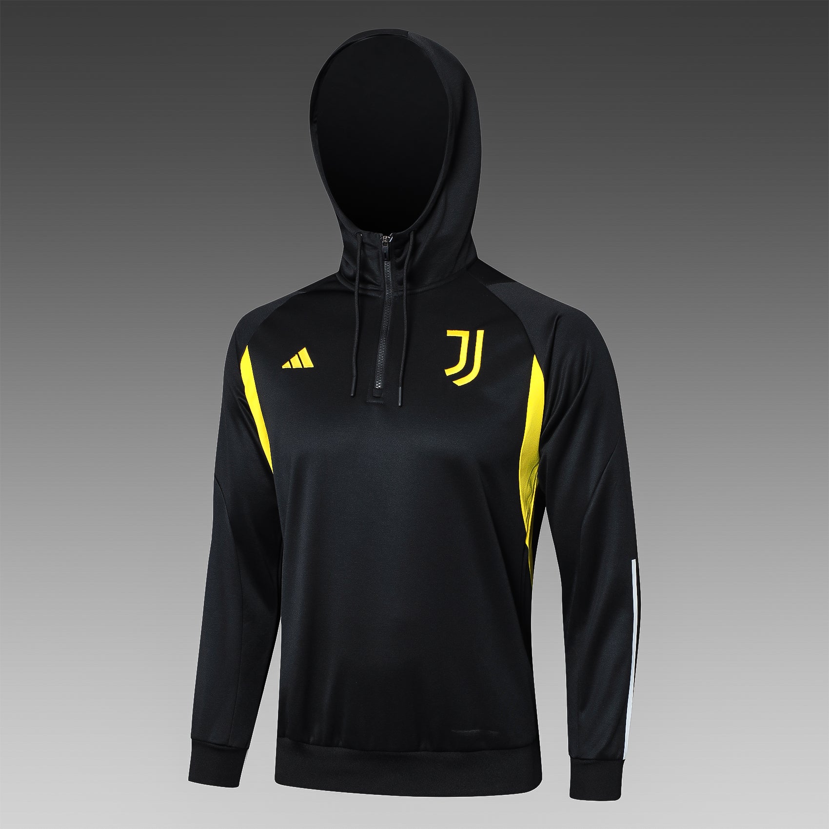 juventus 23 24 black Football Tracksuit with hat