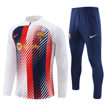 barcelona 23 24 white camouflage style Football Tracksuit