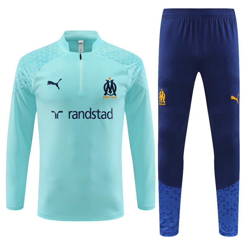 marseille 23 24 light blue Football Tracksuit