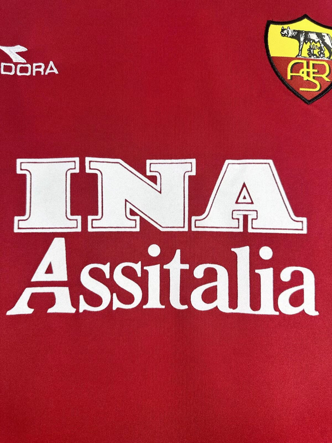 1998-99 AS Roma Retro Shirt - Long Sleeve Home- 