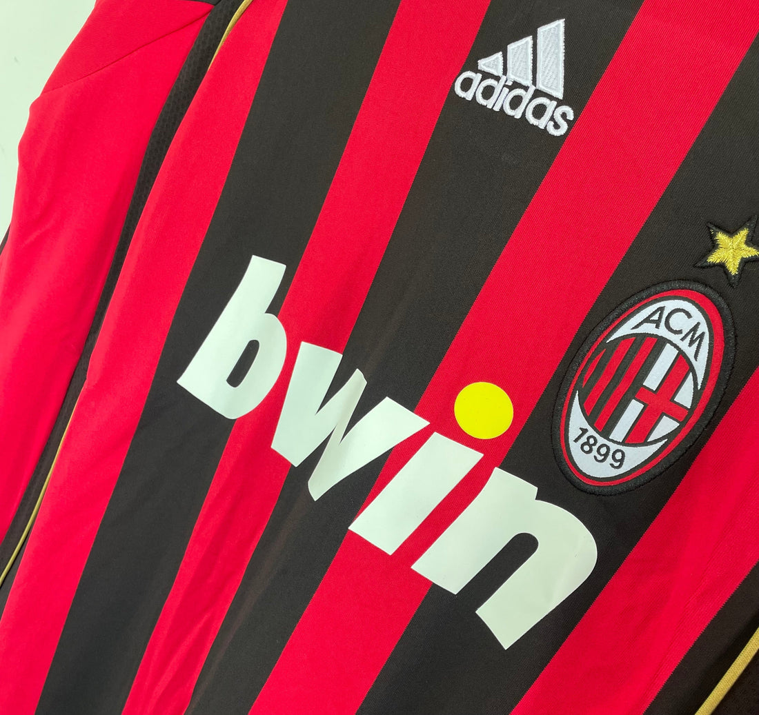 2007-08 AC Milan Retro Long Sleeve Shirt-Home