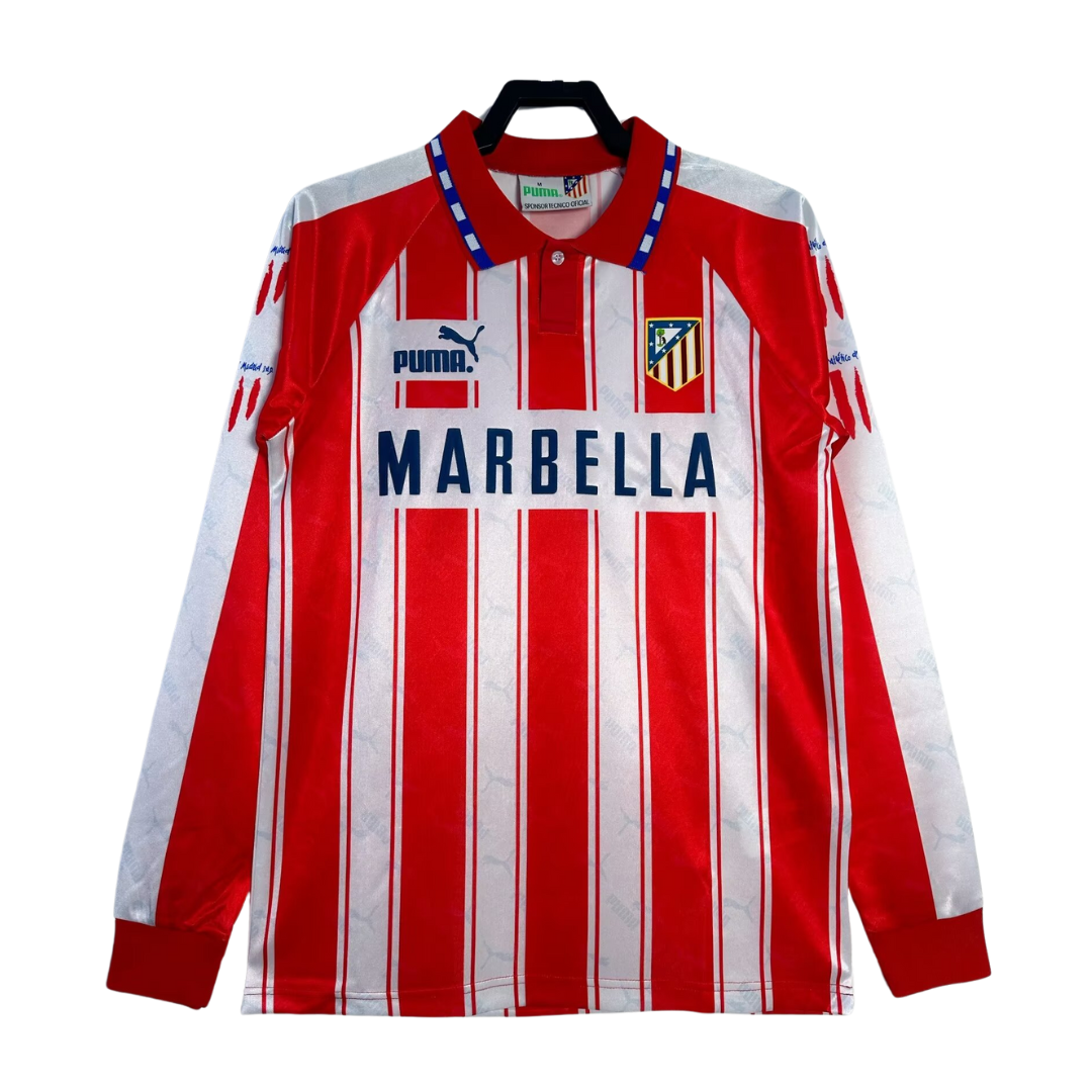 1994-95 Athletico Madrid Retro Long Sleeve Shirt-Home