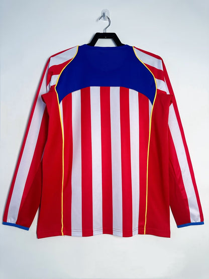 2004-05 Athletico Madrid Retro Long Sleeve Shirt-Home
