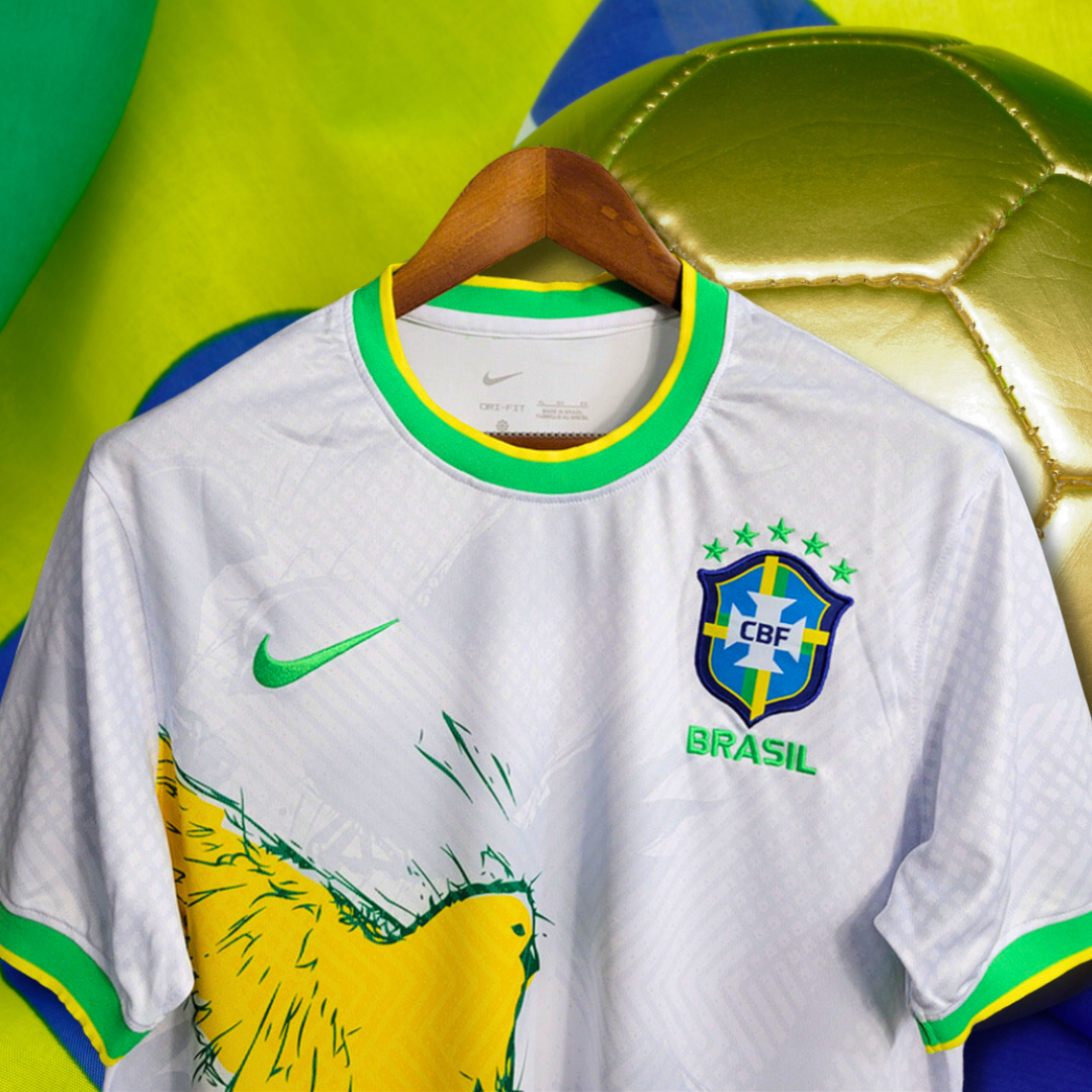 BRAZIL Birds Football Kit 2024 Limited Edition 2023/2024 from the front close up