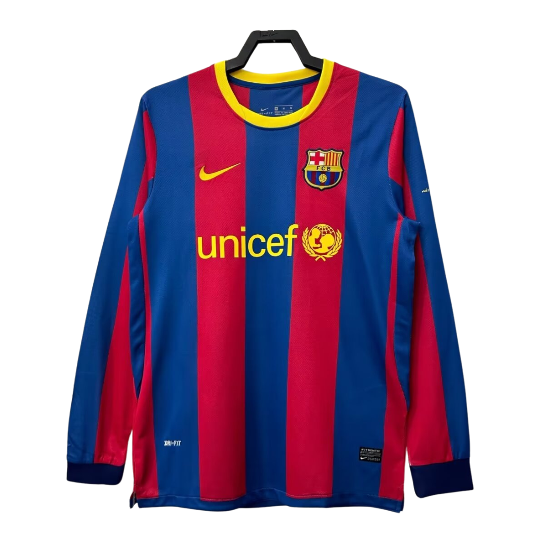 2010-11 Barcelona Retro Long Sleeve Shirt-Home