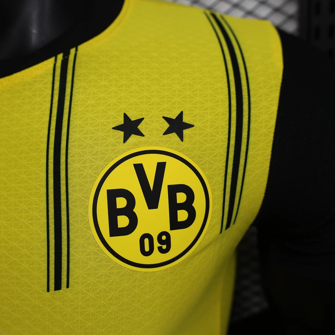 Borussia Dortmund 2024/2025 Home soccer t-shirt from the front logo