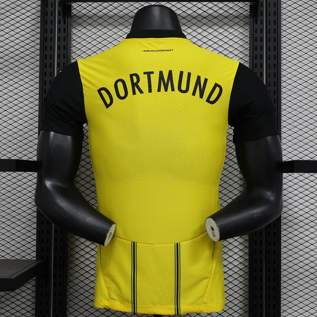 Borussia Dortmund 2024/2025 Home soccer jersey from the back