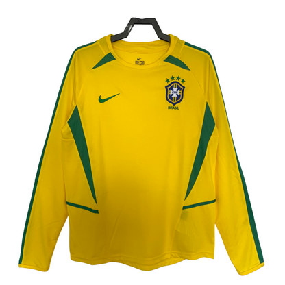 2002 Brazil Retro Long Sleeve Shirt-Home