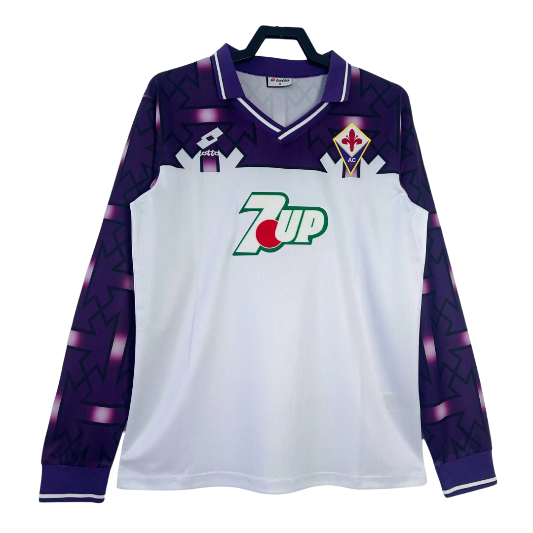 1992-93 Fiorentina Retro Long Sleeve Shirt-Away