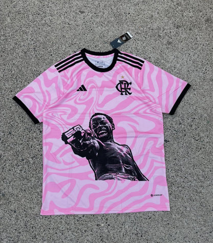 flamengo city of god ze pequeno shirt pink limited edition