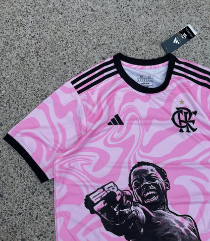 flamengo city of god ze pequeno shirt pink limited edition