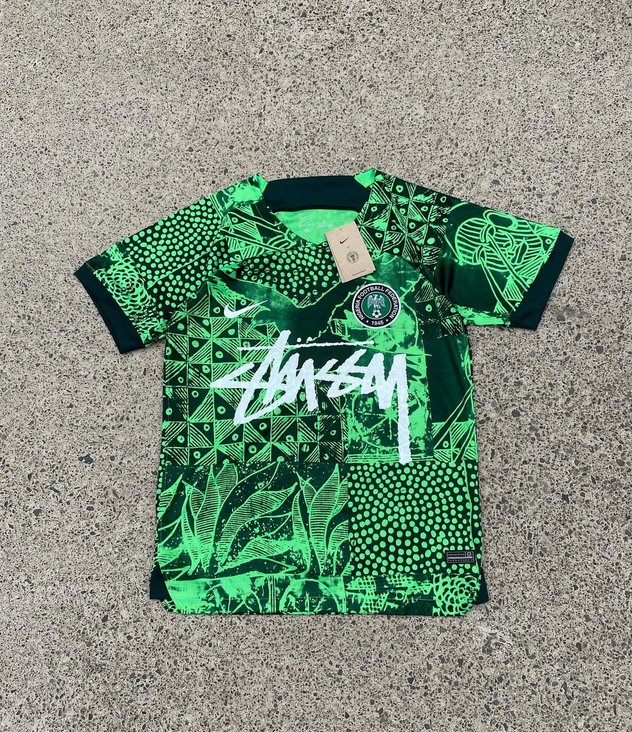 stussy x nigeria jersey