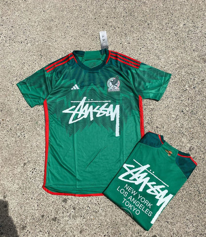 23 24 mexico x stussy special edition football jersey