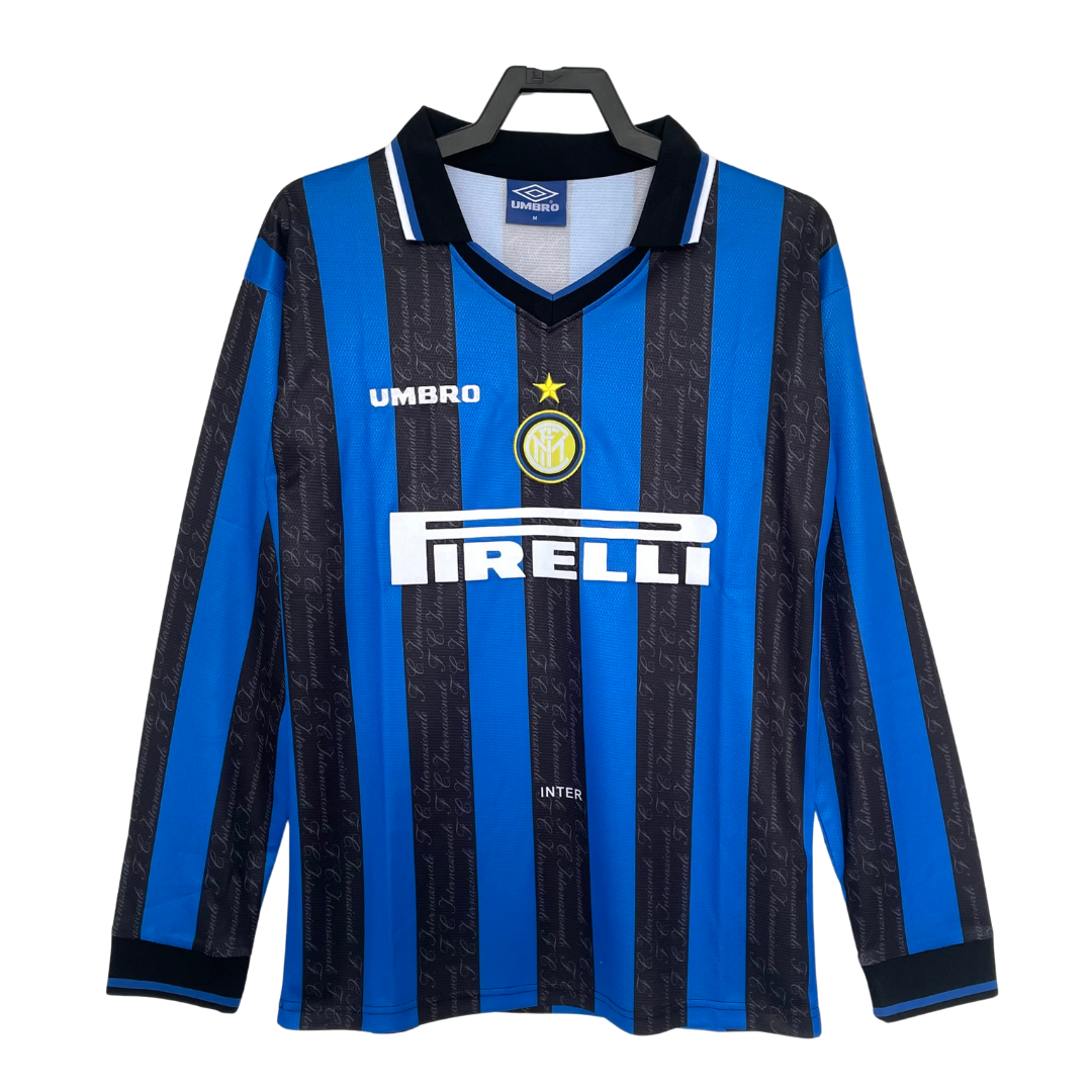 1997-98 Inter Milan Retro Long Sleeve Shirt-Home