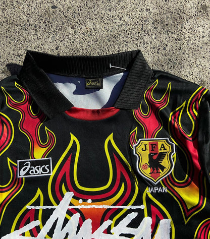 JAPAN Retro FIRE X STUSSY LIMITED EDITION football KIT shirt soccer jersey t-shirt