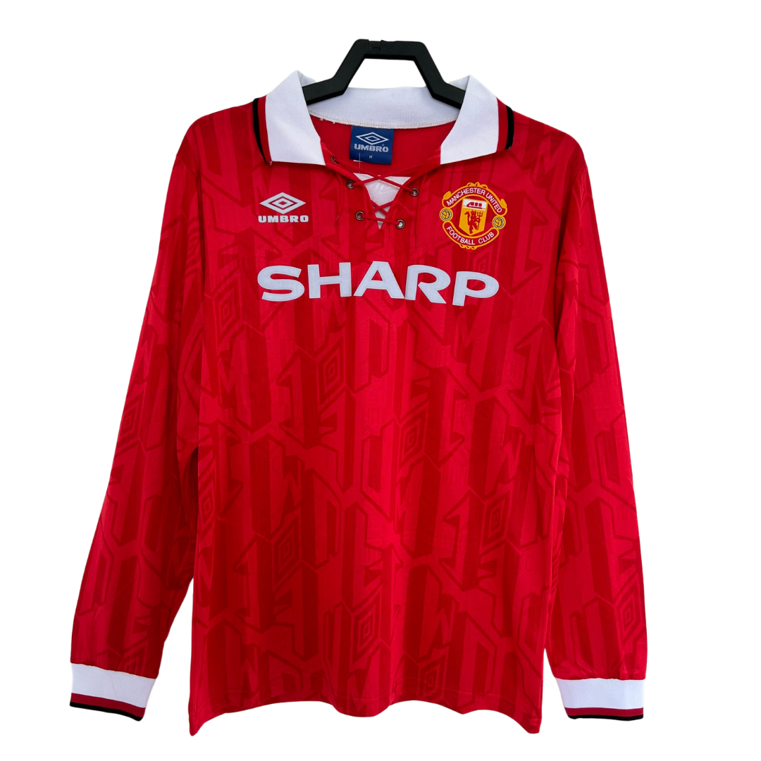 1992-94 Manchester United Retro Long Sleeve Shirt-Home