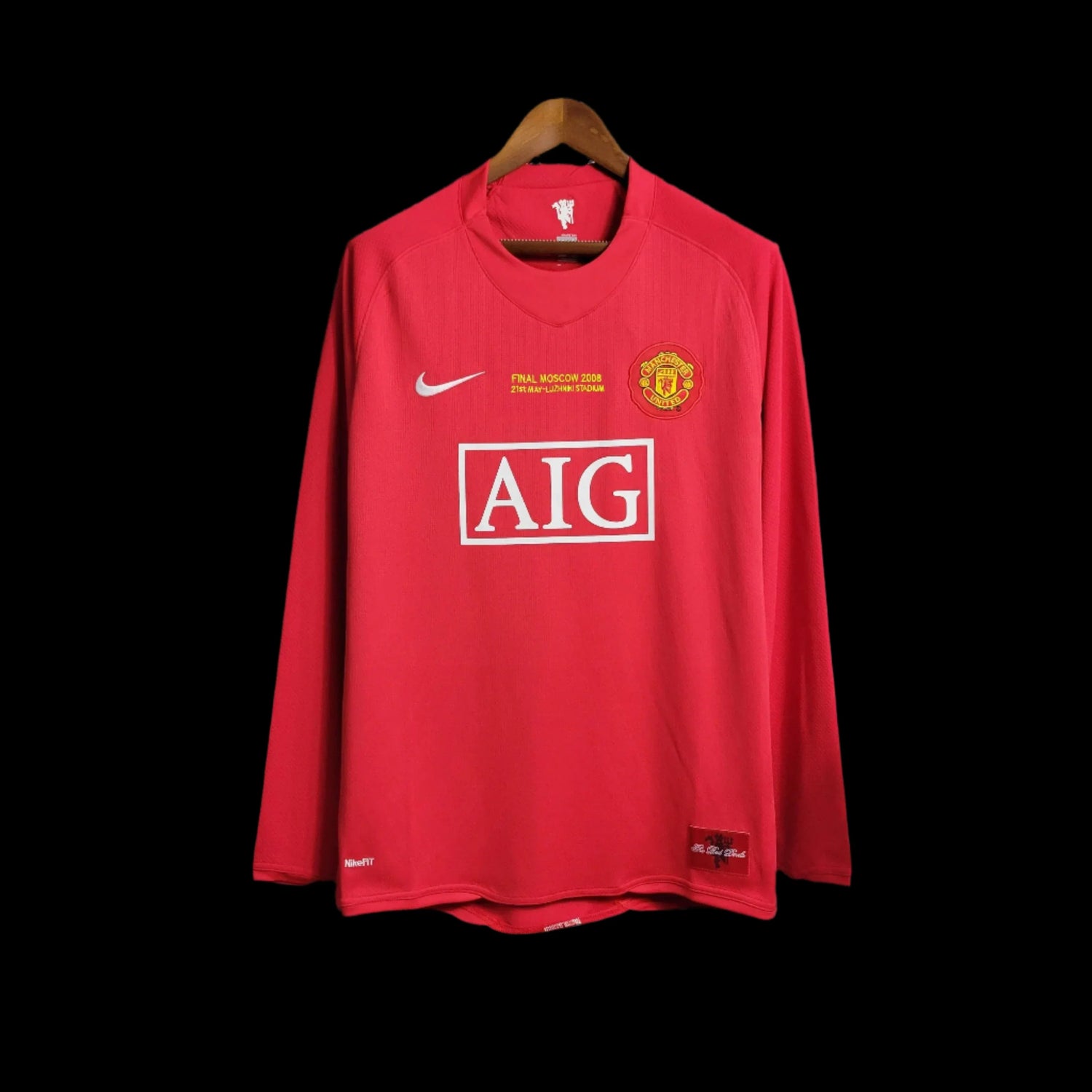 Manchester United 2007/08 Champions League Final Long Sleeves football Kit shirt soccer jersey t-shirt
