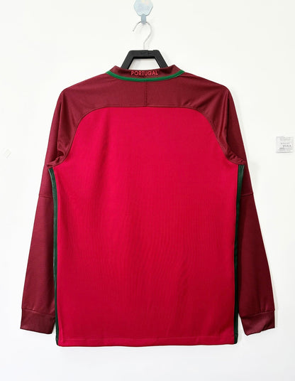 2016 Portugal Retro Long Sleeve Shirt-Home