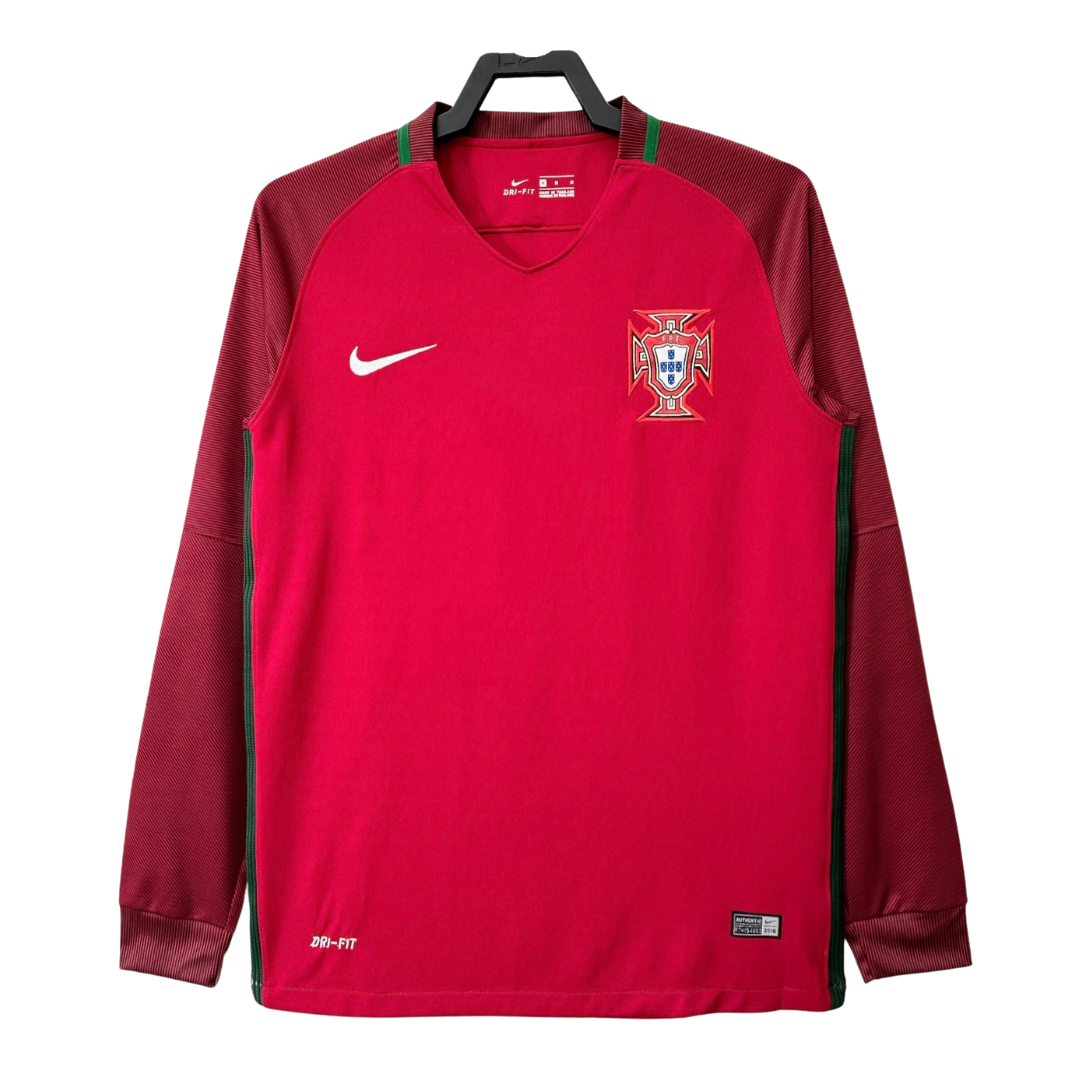 2016 Portugal Retro Long Sleeve Shirt-Home