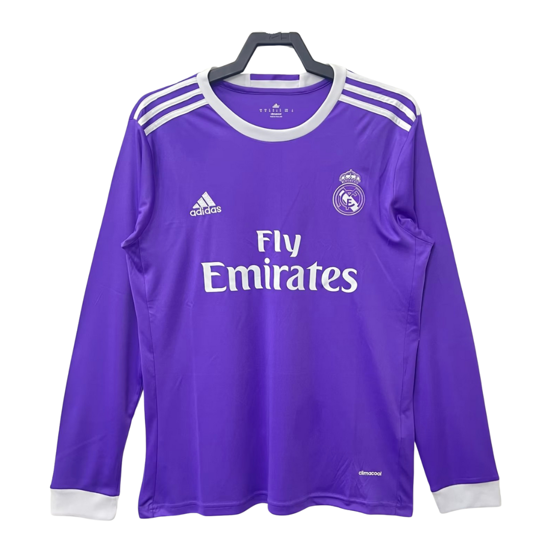2016-17 Real Madrid Retro Long Sleeve Shirt-Away