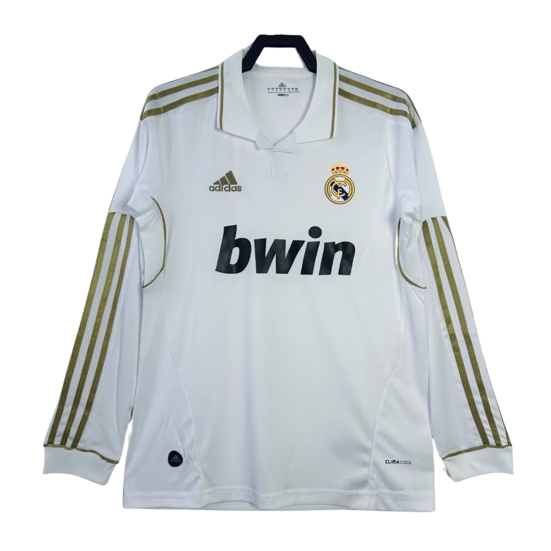2011-12 3Real Madrid Retro Long Sleeve Shirt-Home