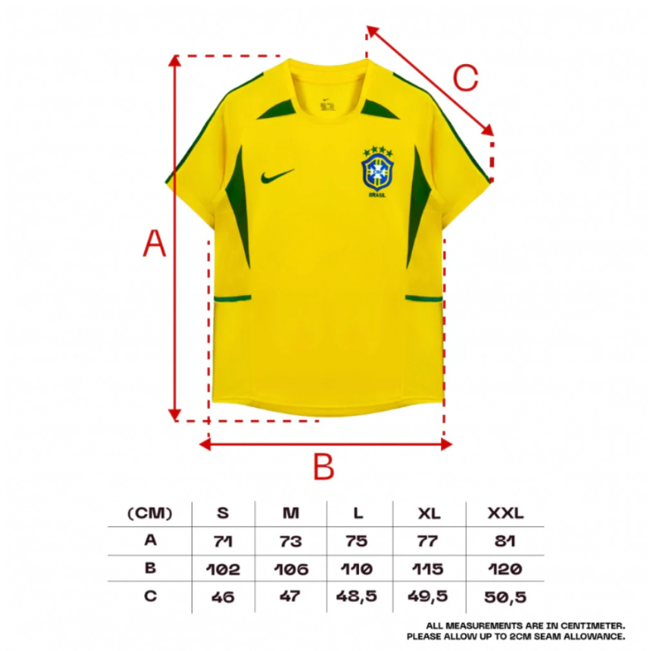 2002 brazil home Retro jersey