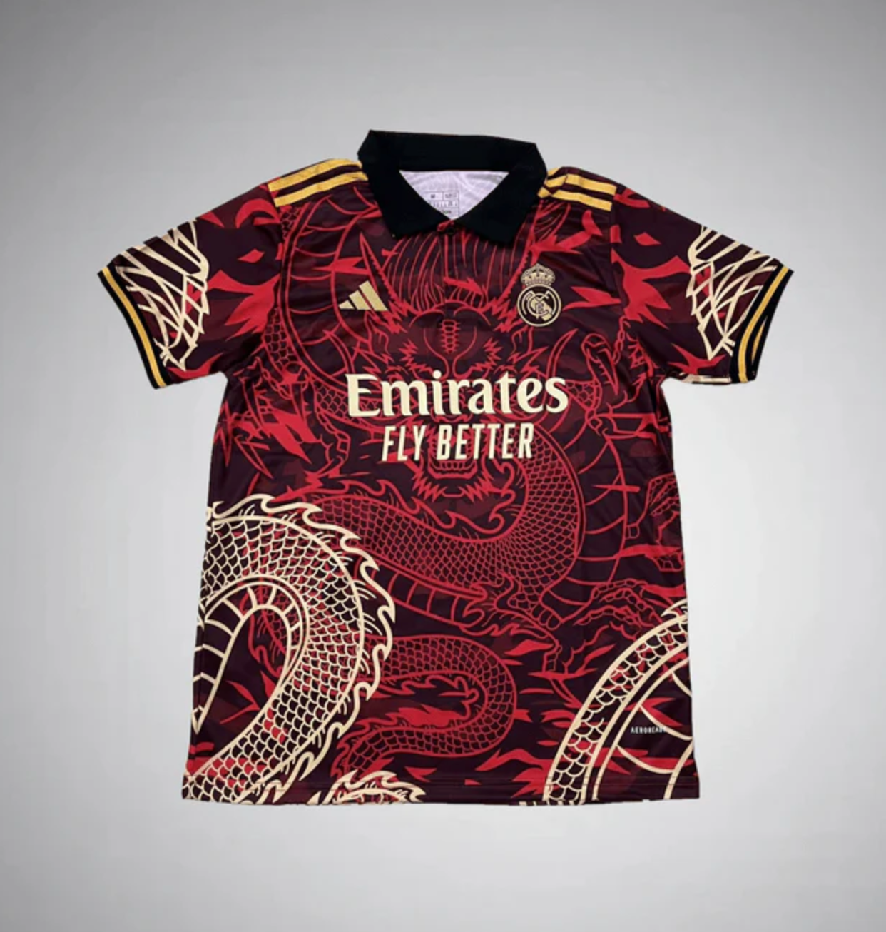 real madrid dragon de fuego red shirt