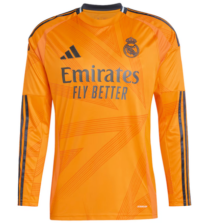 real-madrid-shirt-2024-25-orange-long-sleeves