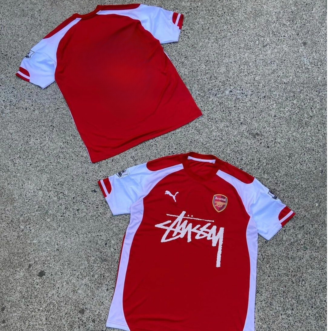 arsenal x stussy concept jersey