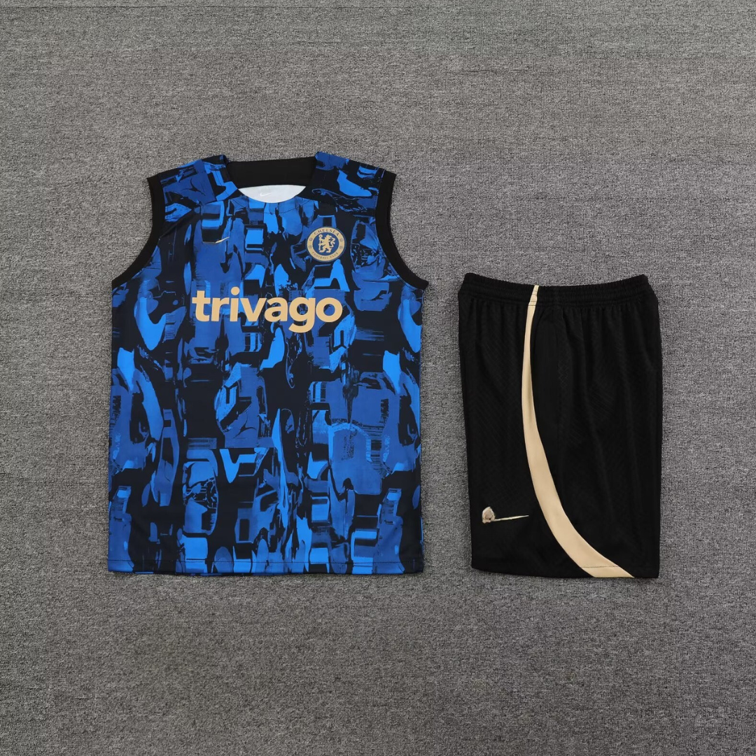 CHELSEA pre-match training Sleeveless Black Summer Set 2024/2025