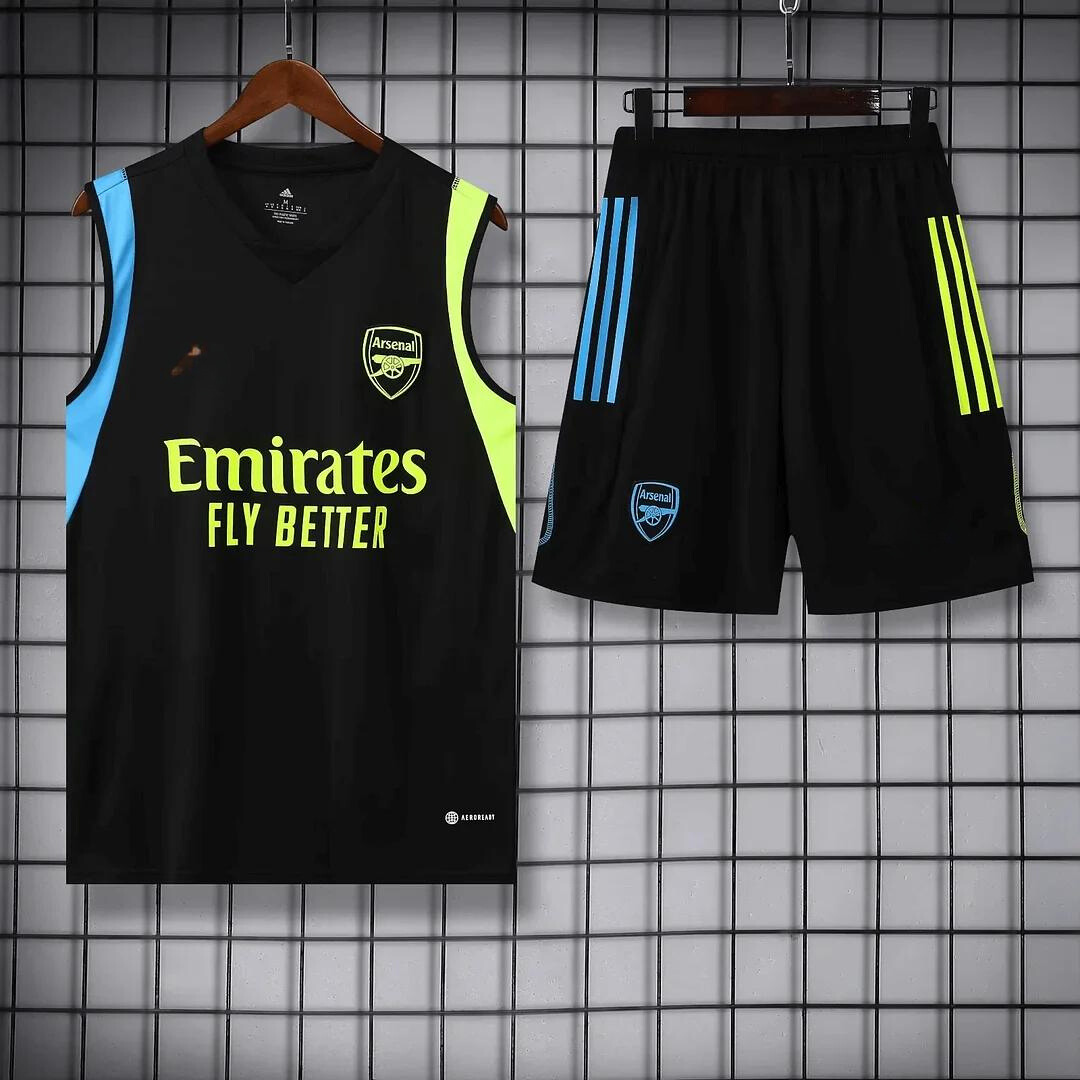 2023 2024 arsenal pre match training black jersey shorts