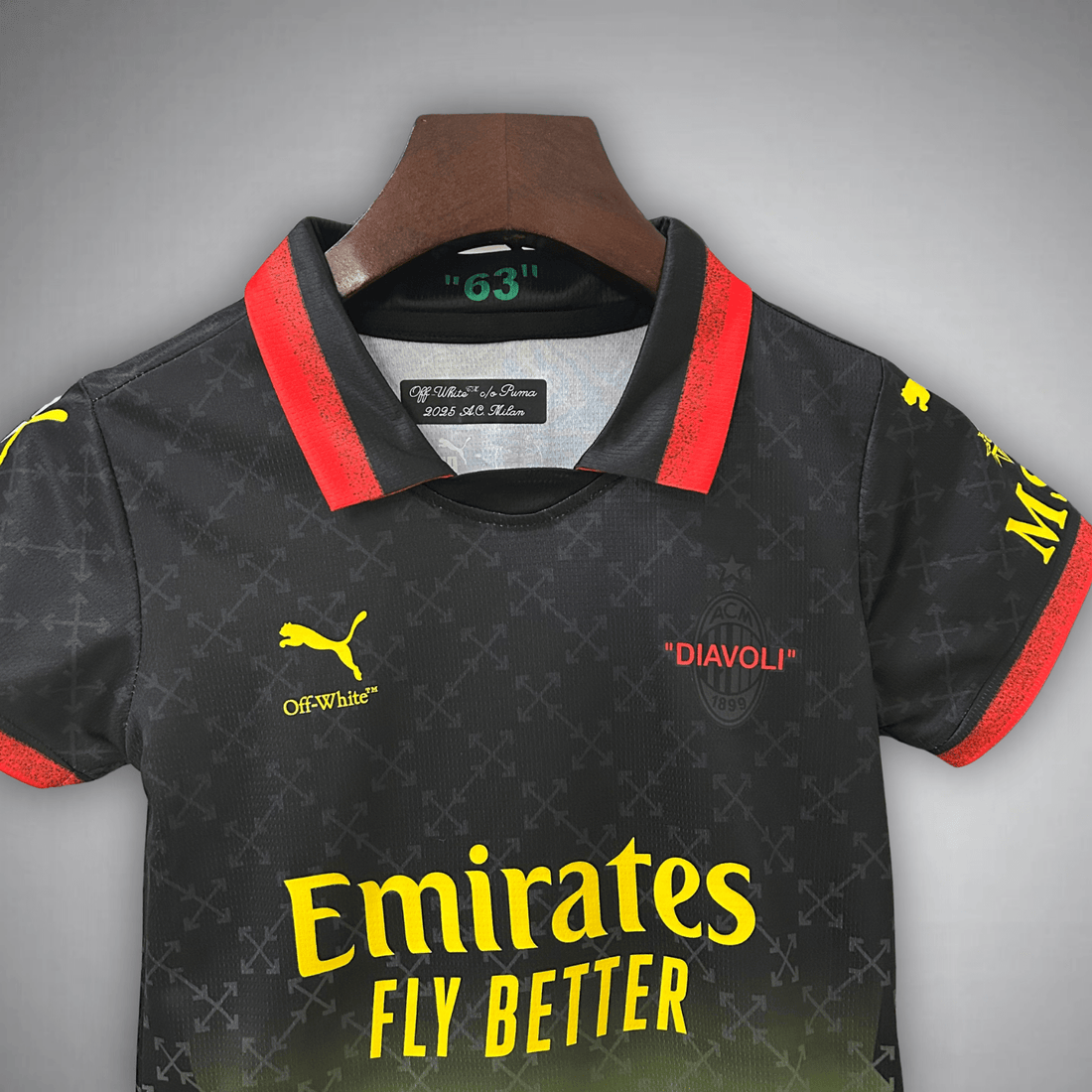 AC Milan Off-White Kids Football Kit Diavoli