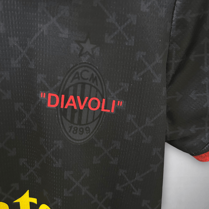 AC Milan Off-White Kids Football Kit Diavoli