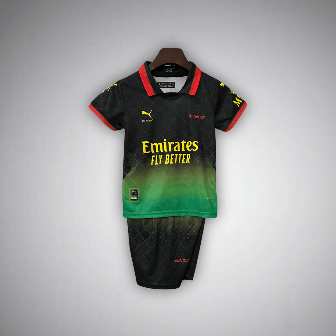 AC Milan Off-White Kids Football Kit Diavoli