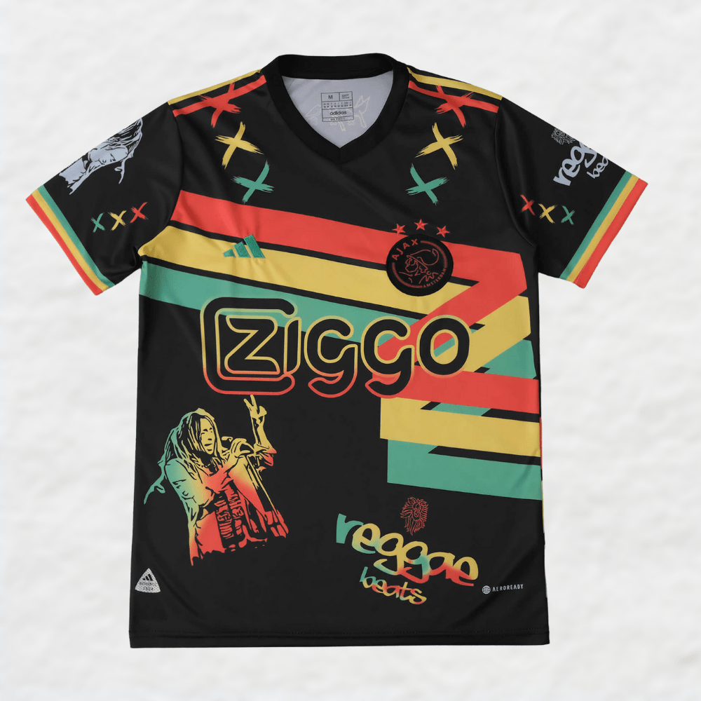 ajax 2023 24 bob marley limited edition shirt lion