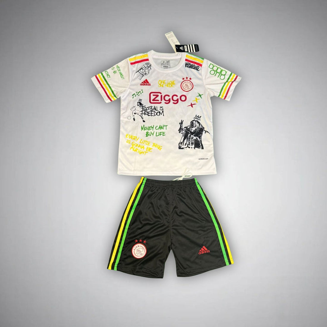 Ajax Bob Marley Kids Football Kit White