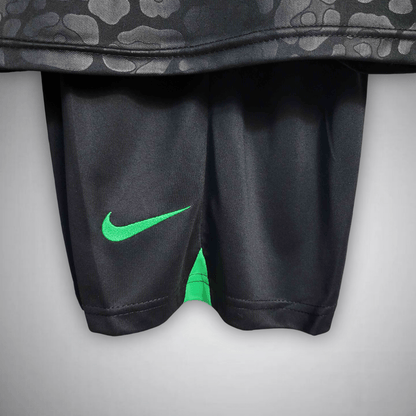 Brazil Kids Football Kit Black Leopard