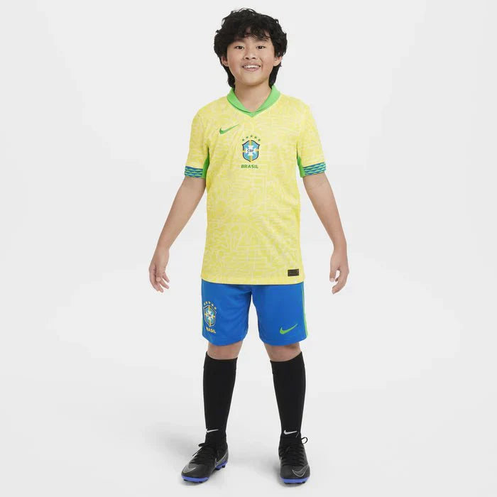 brazil home kids soccer jersey 2024 2025