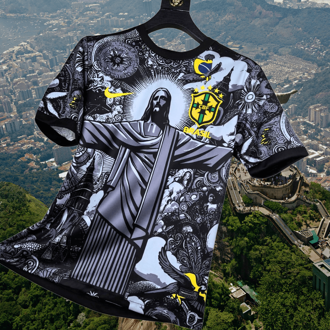 Brazil Jesus Christ The Redeemer 24 25 | Black Special Edition football Kit shirt soccer jersey t-shirt