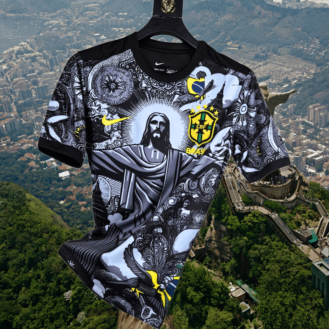 Brazil Jesus Christ The Redeemer 24 25 | Black Special Edition football Kit shirt soccer jersey t-shirt