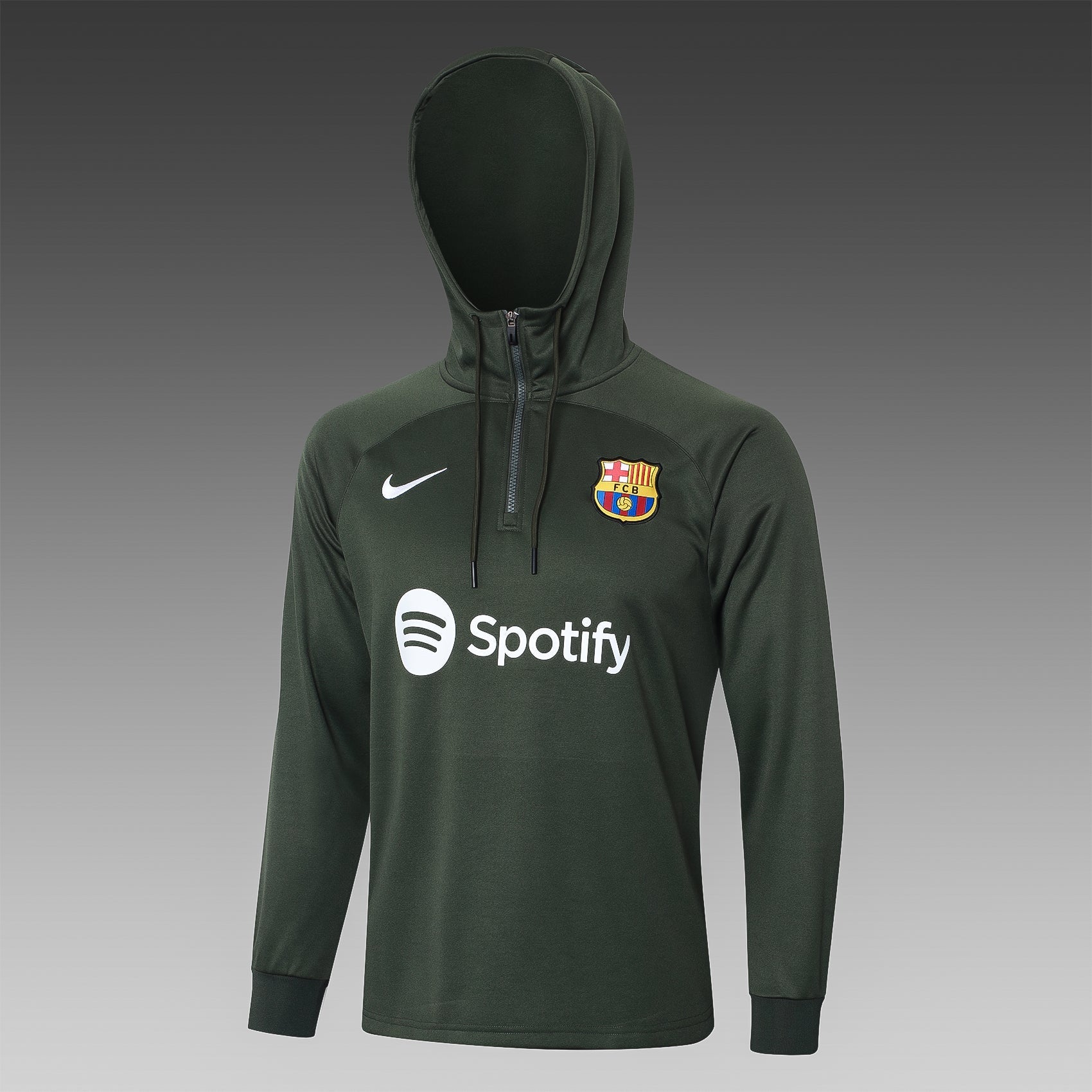 barcelona 23 24 dark green tracksuit with hat