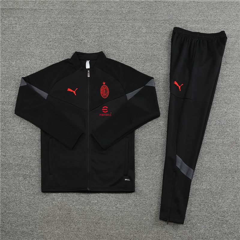 ac milan 22 23 black Football Tracksuit