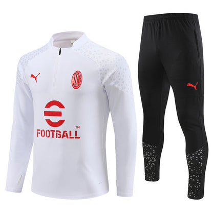 ac milan 23 24 white Football Tracksuit