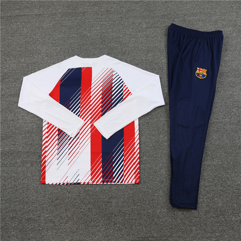 barcelona 23 24 white camouflage style Football Tracksuit